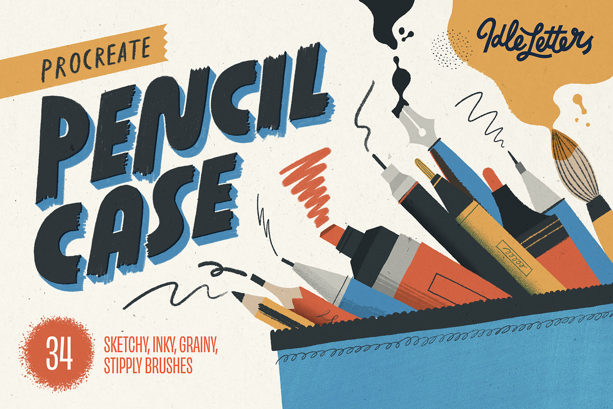 Procreate Pencil Case, a Brush Add-On by Idle Letters (Photo 1 of 10)