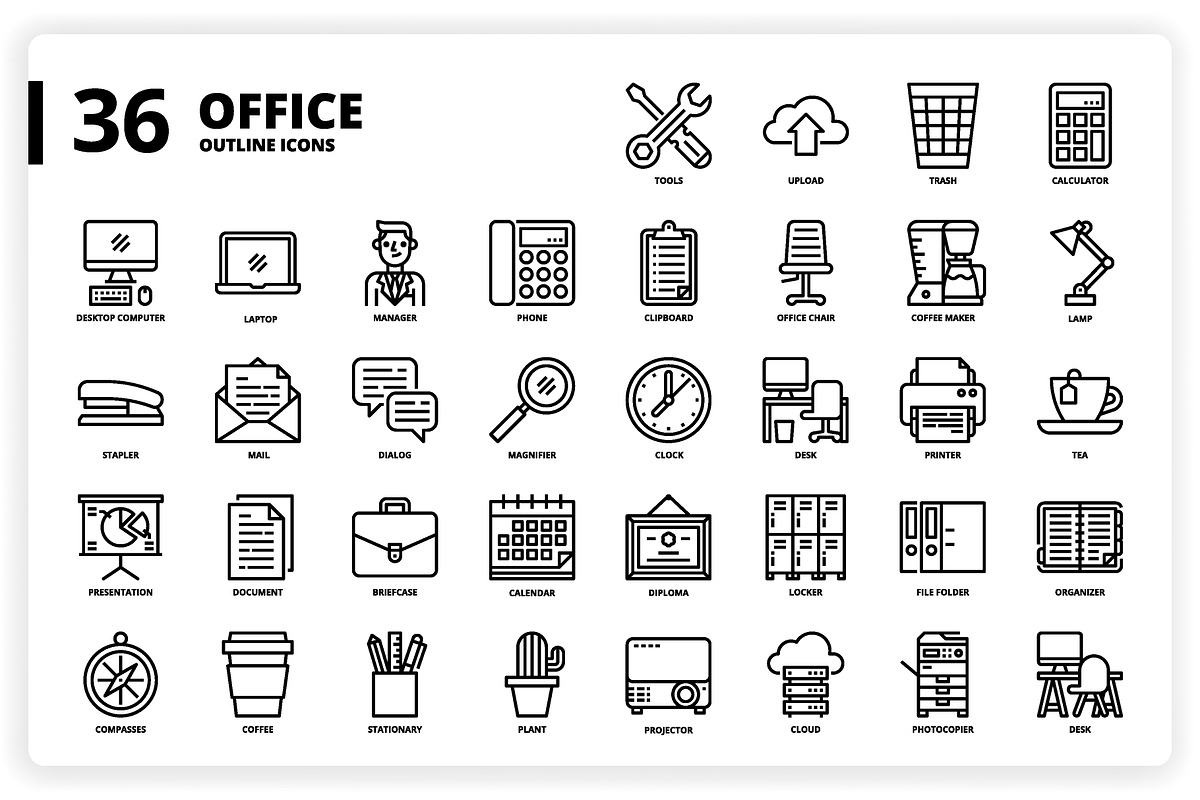 3,600 Icons x3 Styles, an Outline Icon by monkik (Photo 224 of 299)