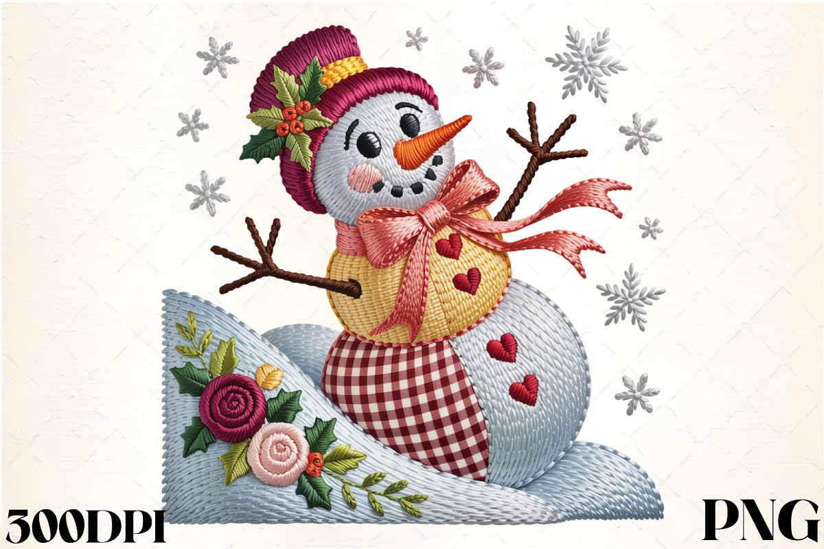 Faux Embroidery Whimsical Winter Sno, an Illustration by CrexoraLab (Photo 1 of 4)