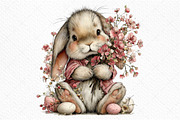 Whimsical Easter Bunny Clipart, an Illustration by Craft Nest (Thumbnail 10 of 11)