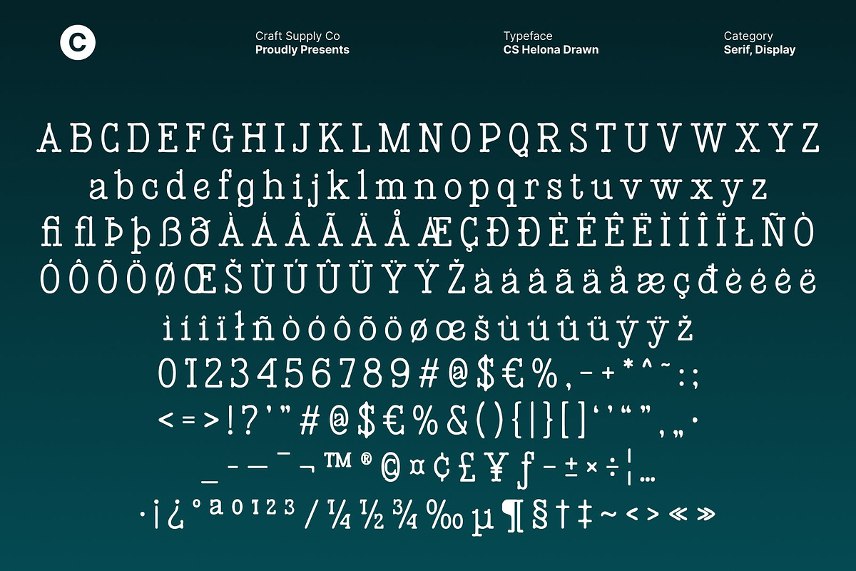 CS Helona Drawn, a Serif Font by Craft Supply Co. (Photo 8 of 8)