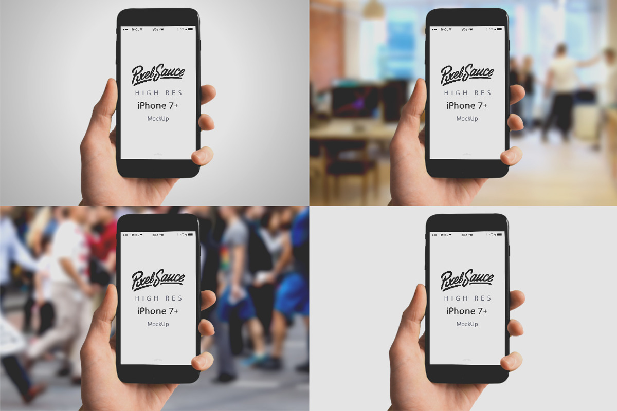 iPhone 7+ Mock Up - High Resolution, an iPhone Mockup by Pixel Sauce™ (Photo 5 of 5)