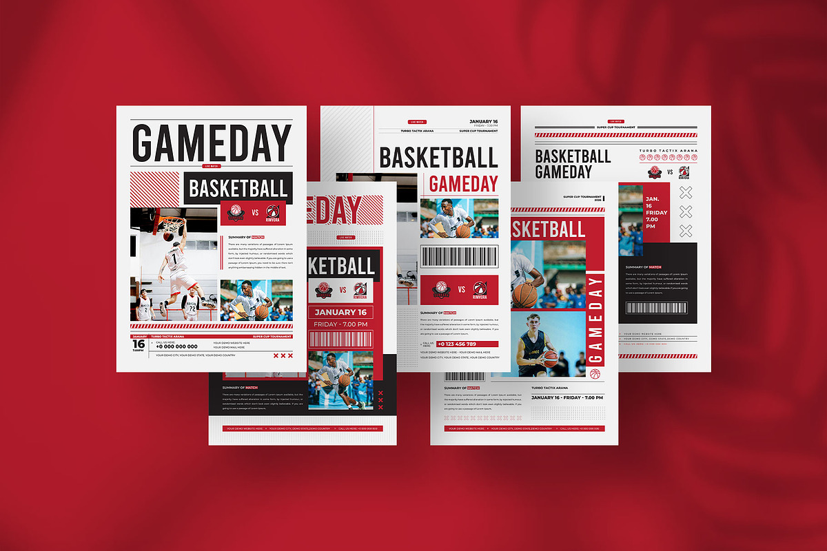 Basketball Matchday Flyer Template, a Flyer Template by Tanmoy Topu (Photo 1 of 6)