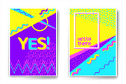 Poster Bundle, Memphis style, a Texture Illustration by OKart.studio (Thumbnail 3 of 5)