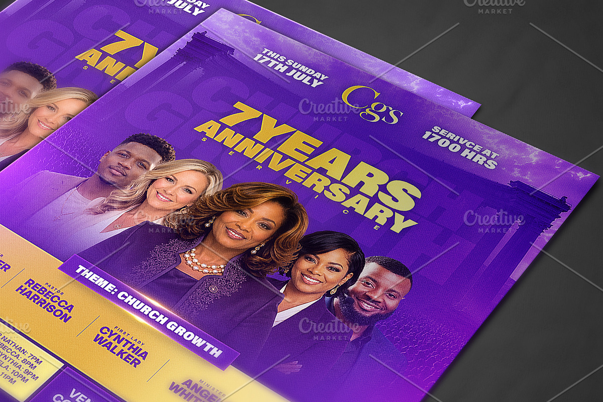 Church Anniversary Poster Template, a Social Media Template by church flyer templates (Photo 2 of 8)