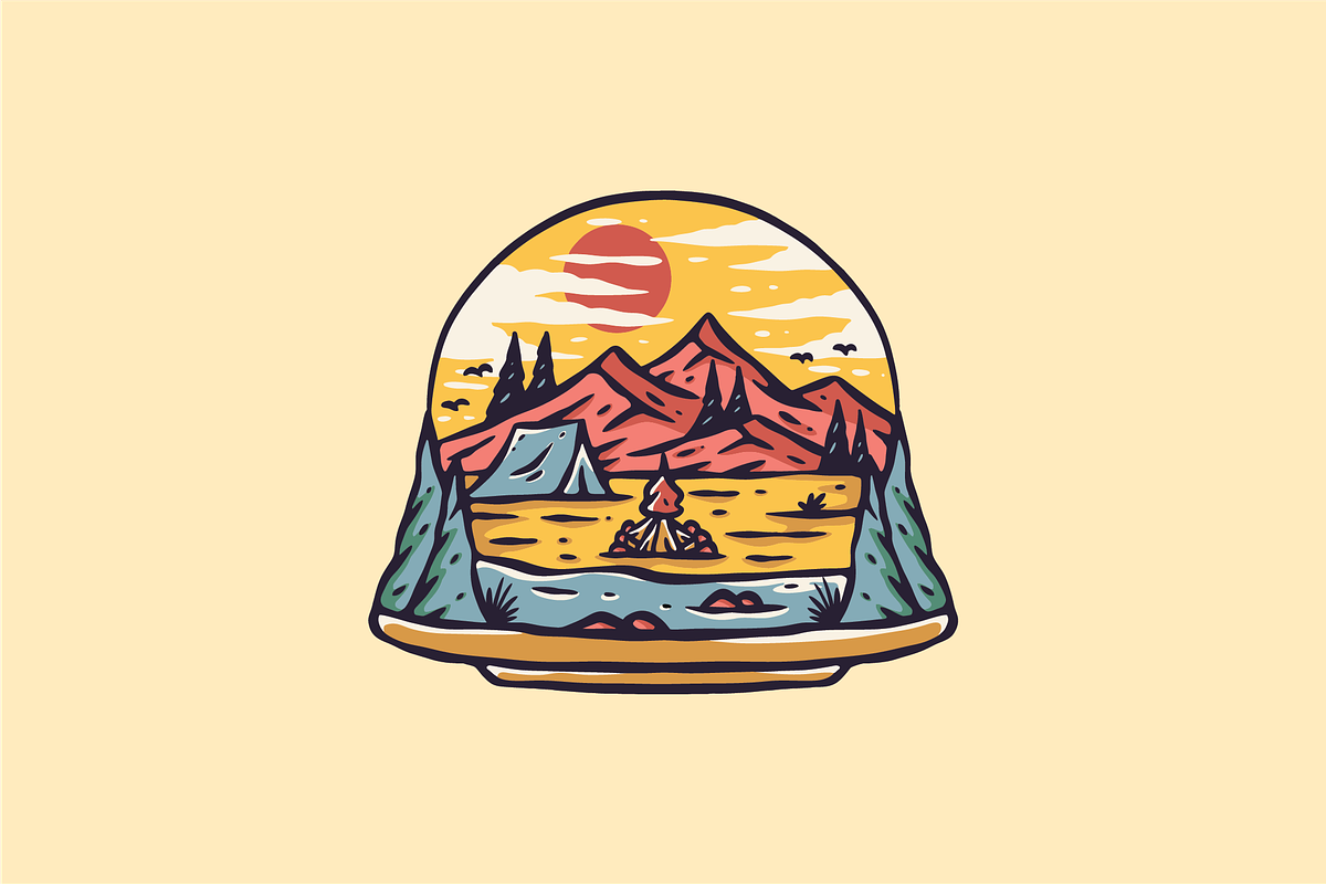 Mountain View Camping, an Object Illustration by nomlimo.com (Photo 1 of 2)