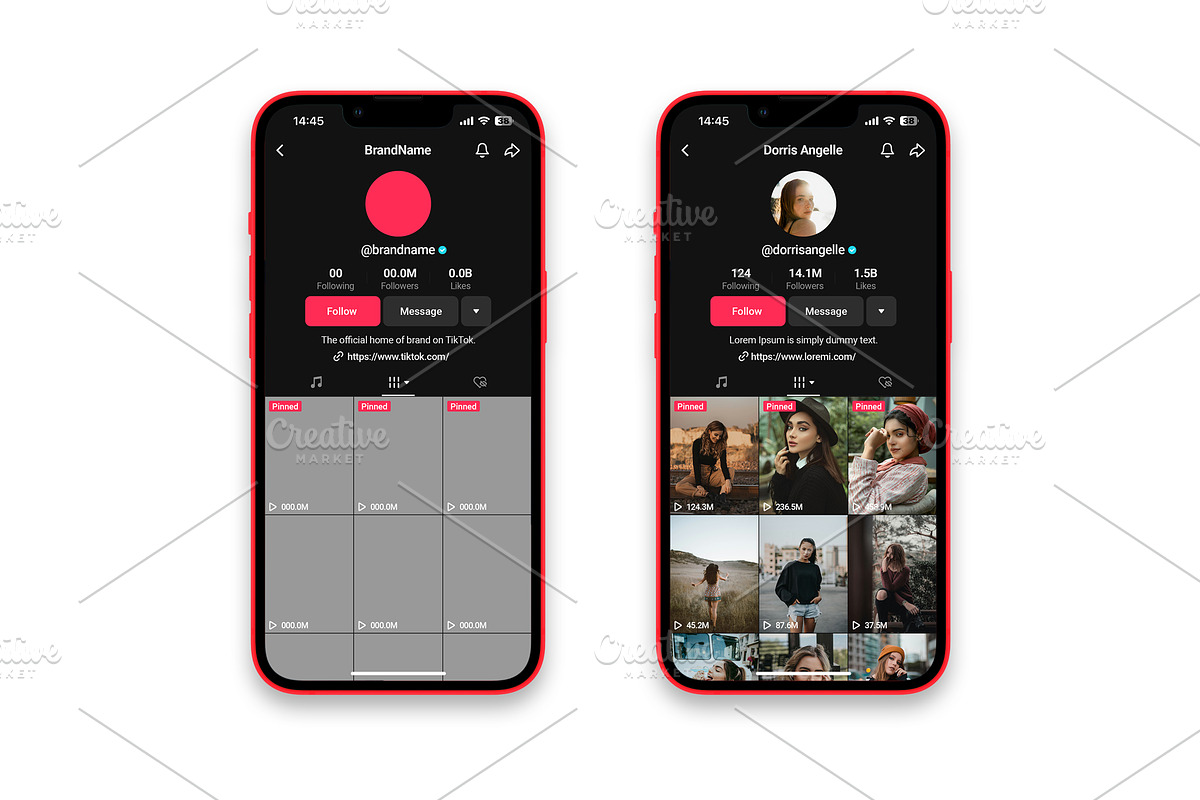 TikTok Mockup Template 2024, a Social Media Template by Dilshod Sobirov (Photo 3 of 8)