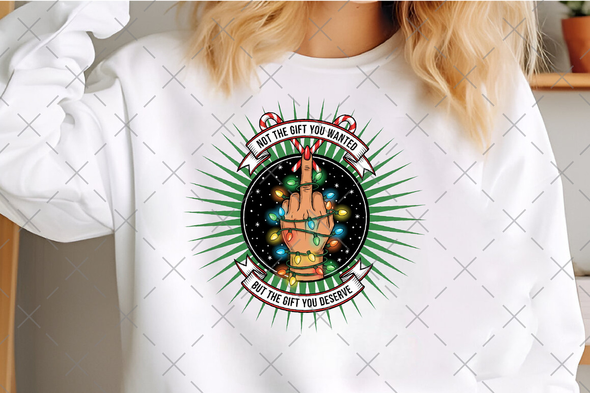 Funny Christmas Middle Finger Png, an Illustration by Craft Nest (Photo 2 of 6)