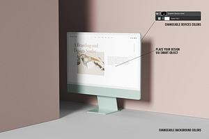 New IMac Website Mockup Set