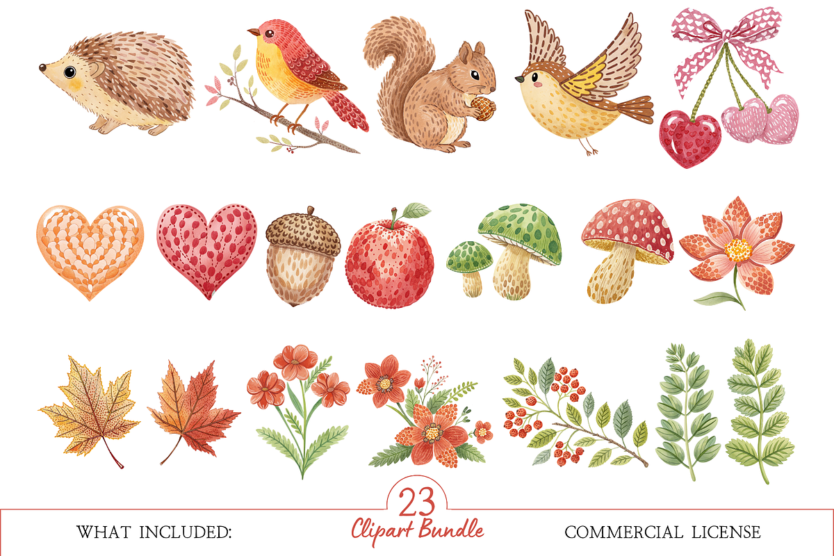 Cozy Autumn Clipart Bundle, a Decorative Illustration by MockupWizard (Photo 2 of 4)