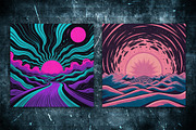 Psychedelic Background Pack, an Illustration by Imamul001 (Thumbnail 2 of 4)