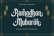 Ramadhan Mubarok, a Sans Serif Font by Silverdav (Thumbnail 1 of 6)
