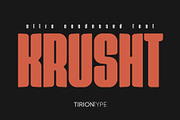 Krusht — Ultra Condensed Font, a Sans Serif Font by TirionType (Thumbnail 1 of 9)