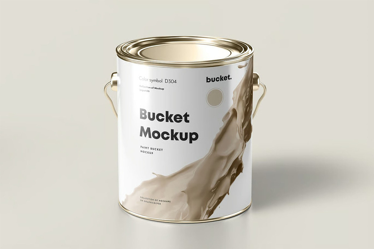 Paint Bucket Mock-up, a Product Mockup by zippypixelstudio (Photo 10 of 12)