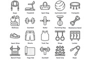 Gym and Fitness Icons, an Outline Icon by Tekuni (Thumbnail 4 of 8)