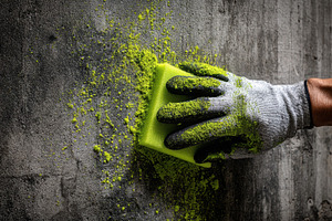 Cleaning a textured wall with care, a Photo by Beautiful things