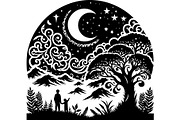 Black Nature & Wildlife Art Bundle, an Object Graphic by Designer_Momina (Thumbnail 3 of 13)