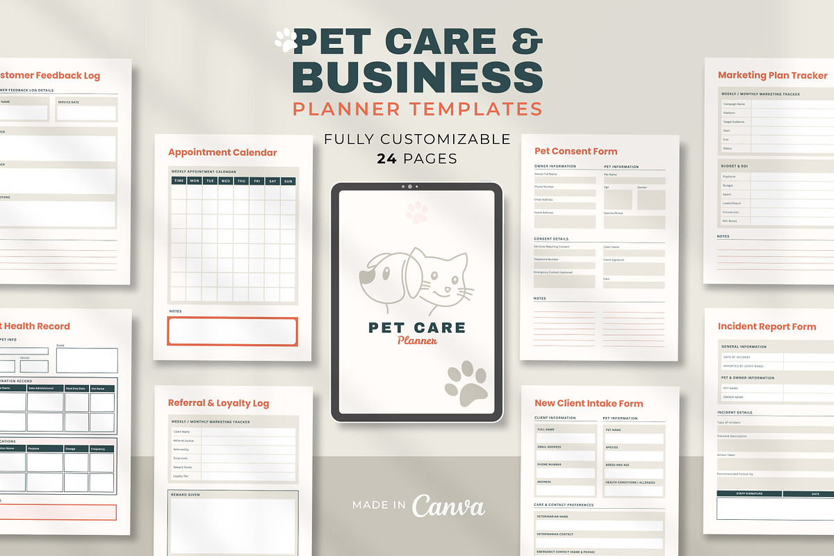 Pet Business Planner & Forms Kit