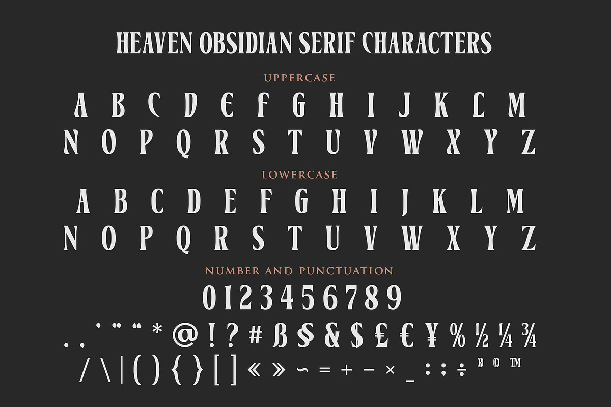 Heaven Obsidian a Perfect font Duo, a Serif Font by Blankids Studio (Photo 9 of 13)