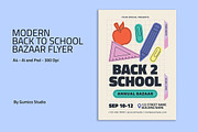 Modern Back To School Bazaar Flyer, a Flyer Template by Gumico Studio. (Thumbnail 1 of 3)