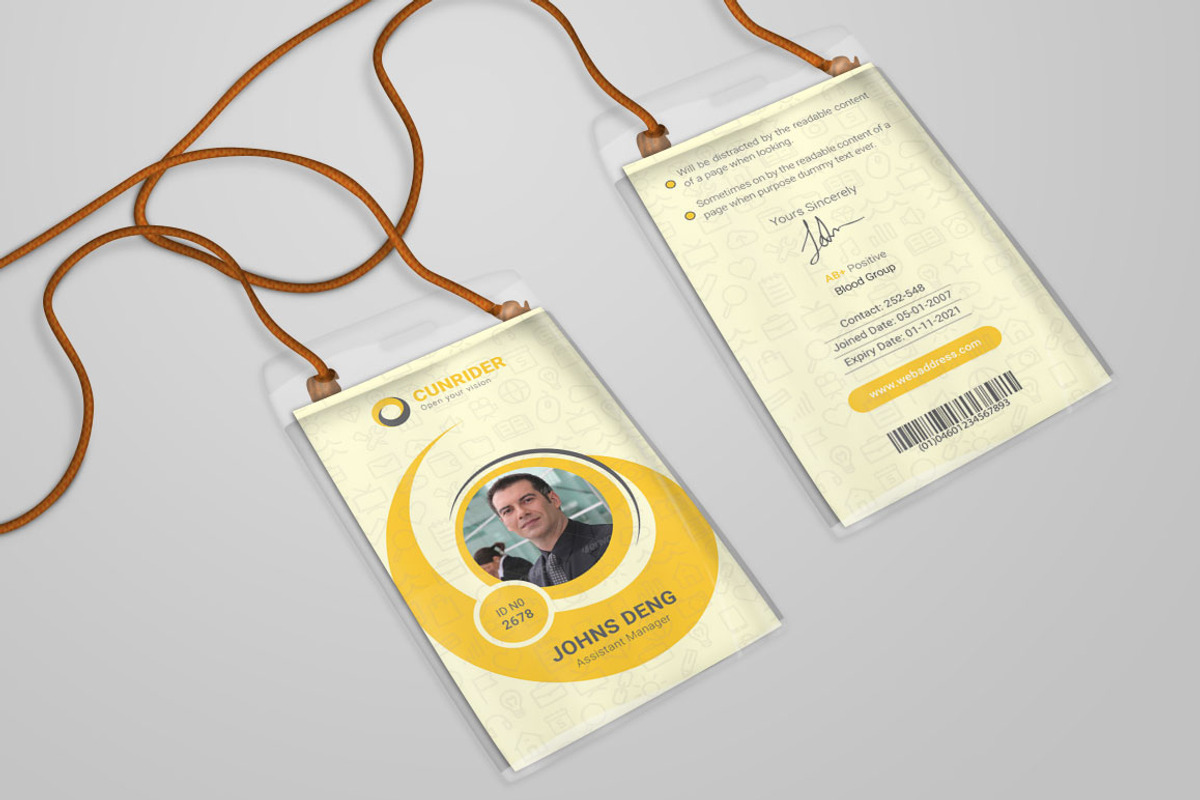 Content Marketing Office ID Card, a Card Template by Dotnpix (Photo 5 of 5)