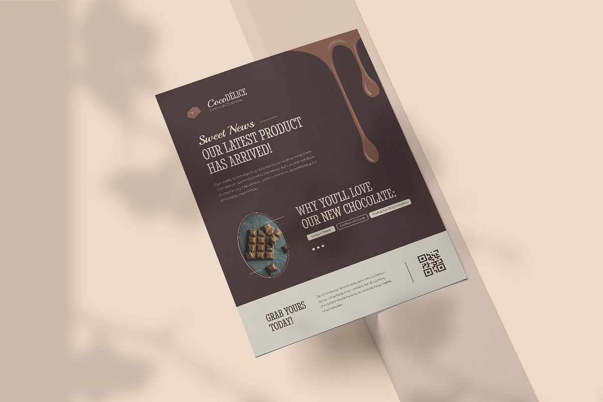 Chocolate New Product - Flyer, a Flyer Template by VUNIRA (Photo 3 of 3)