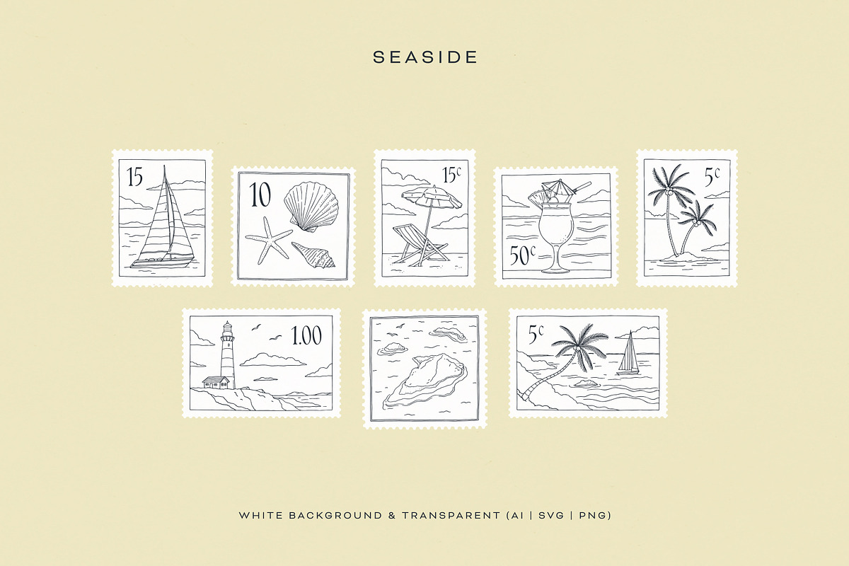 Stamps Illustration Collection, an Object Illustration by rouxsupplyco (Photo 5 of 14)
