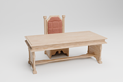 3D Medieval Royal Wooden Table, a Furniture 3D Model by Dudukbersama (Thumbnail 1 of 2)