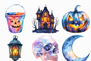 Watercolor Iridescent Halloween PNG, an Illustration by Craft Nest (Thumbnail 4 of 6)