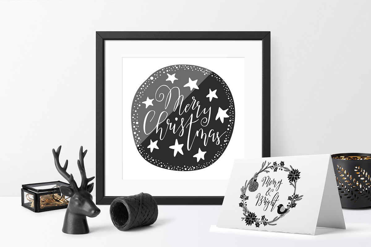 Christmas Clip-Art & Lettering Set, a Decorative Illustration by 5August Art (Photo 9 of 10)