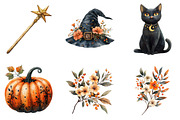 Witches witch Halloween Clipart, a Seasonal Illustration by Designking (Thumbnail 3 of 5)