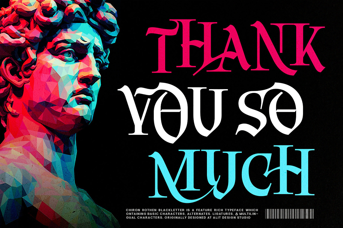 Chiron Rothen Typeface, a Blackletter Font by alit design (Photo 20 of 20)