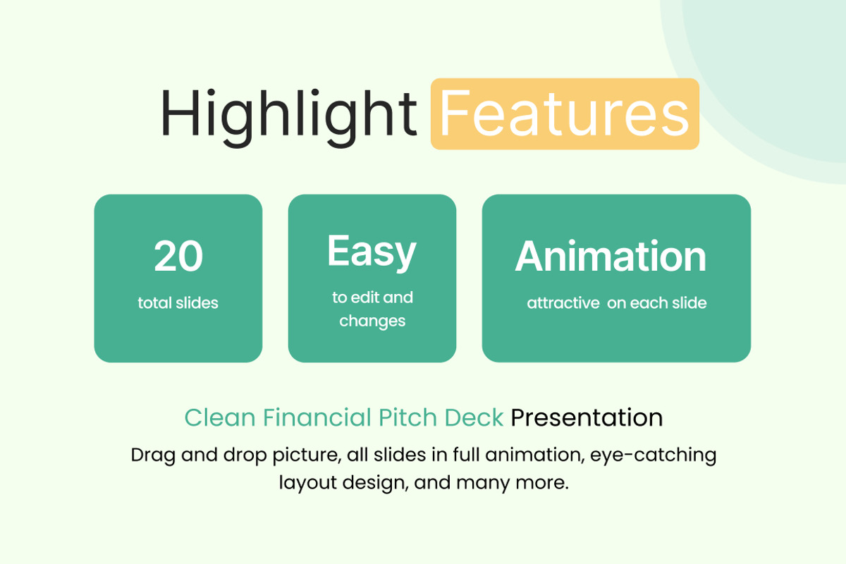 Clean Financial Pitch Deck Keynote, a Presentation Template by Loin Studio (Photo 2 of 4)