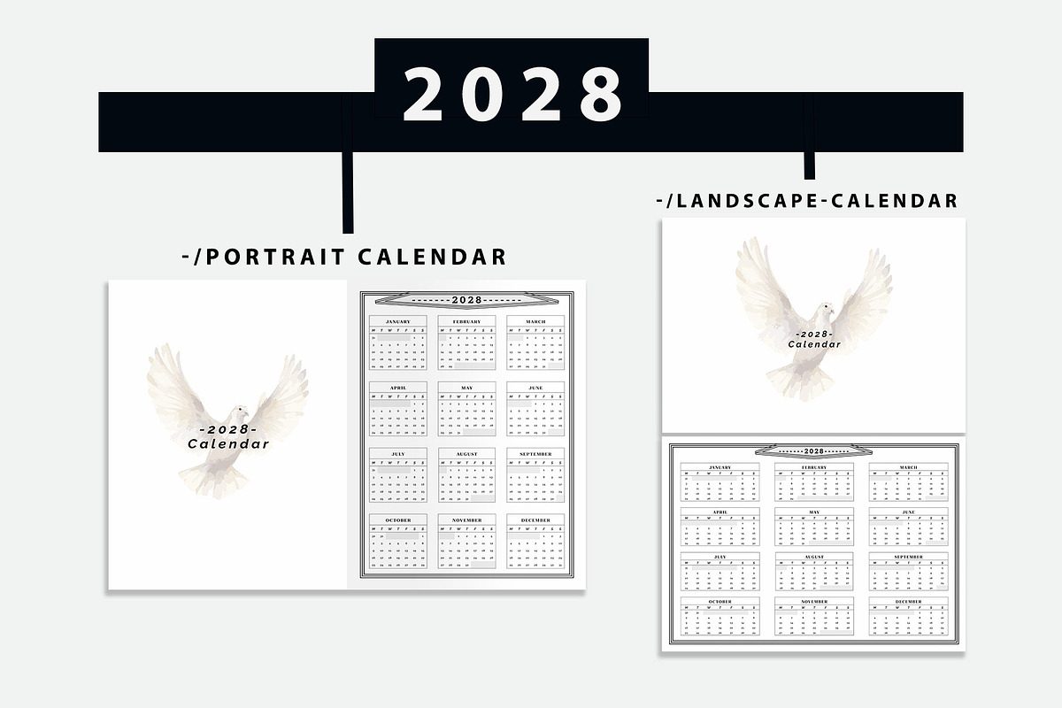 Calendar 2027-2028-2029–2030, a Stationery Template by MNT-Creator (Photo 5 of 7)