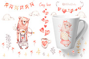 Cozy Valentines Day. Lovely bears, an Animal Illustration by UlitkaStudio (Thumbnail 5 of 20)