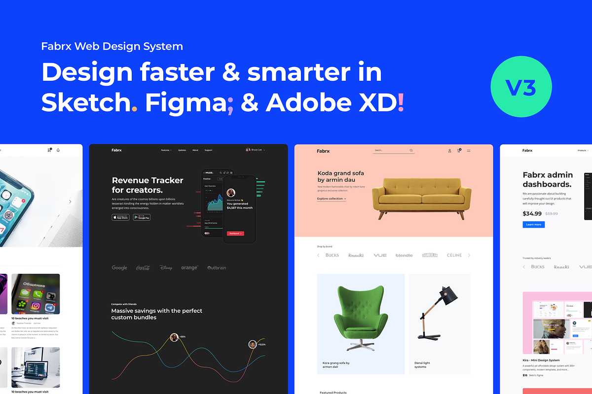 Fabrx Web Design System V3, a Wireframe Template by Fabrx Design (Photo 1 of 7)