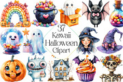Kawaii Halloween Clipart Bundle, an Illustration by DreamPrint404 (Thumbnail 1 of 5)