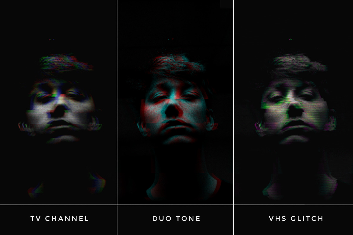 Glitch Effect Photoshop Actions, an Action Add-On by Dene Studios (Photo 7 of 15)