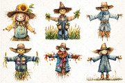 Scarecrow Clipart Autumn Fall PNG, an Illustration by Pixels.Craft (Thumbnail 3 of 7)