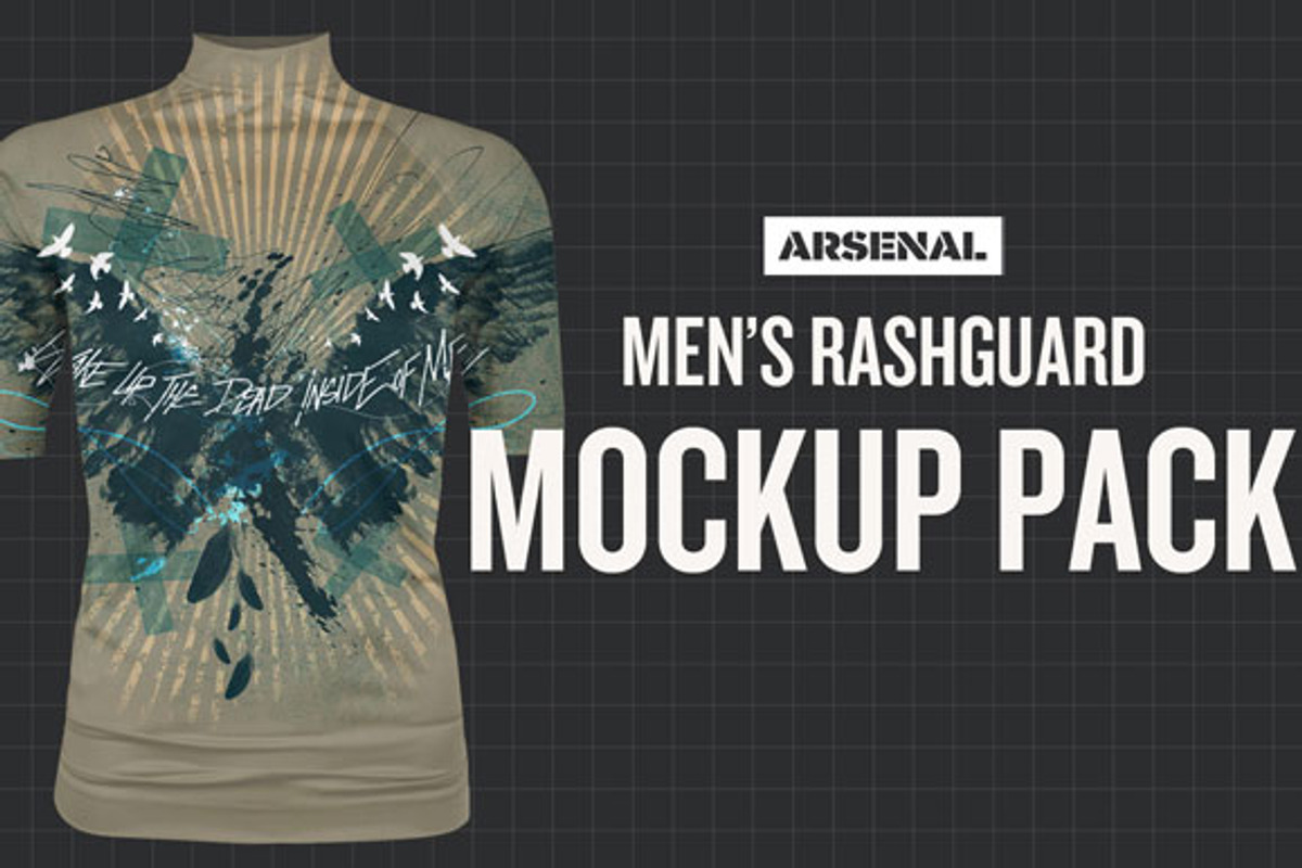 Men’s Rashguard Mockup Template Pack, a Product Mockup by Go Media's Arsenal (Photo 1 of 3)