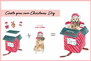 Christmas Angels & Dogs Clipart, an Illustration by VianneArt (Thumbnail 7 of 7)