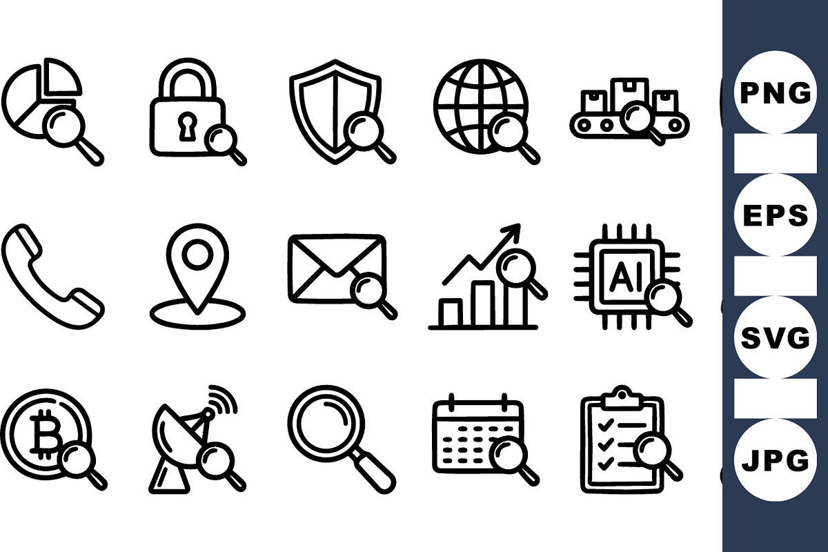 Minimal Business Icon Set, an Illustration by designvectx (Photo 1 of 3)