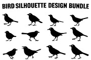 Bird Silhouette design bundle, an Illustration by hafijul (Thumbnail 1 of 13)
