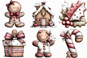Christmas Gingerbread Cookies Clipar, an Illustration by Libby Wishes (Thumbnail 3 of 8)