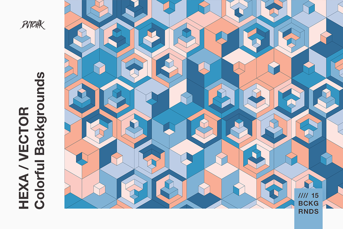 Hexa | Colorful Vector Backgrounds, a Pattern Graphic by dvtchk (Photo 6 of 10)