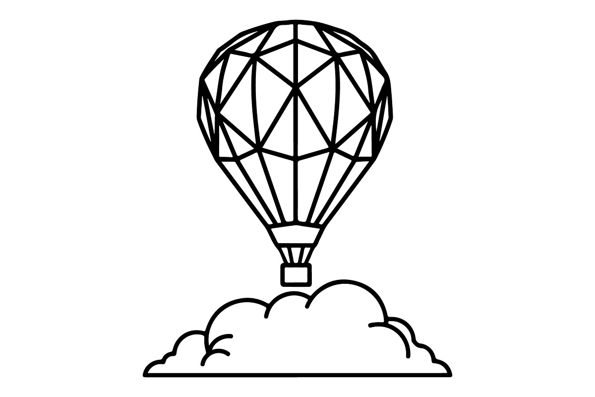 Hot Air Balloon Silhouette Bundle, an Object Illustration by Gaye Art (Photo 18 of 31)