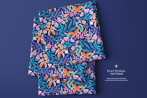 Flat Floral Wallpaper