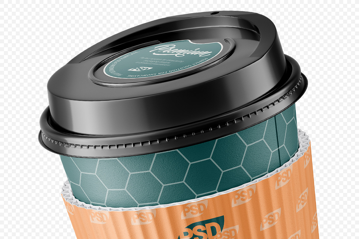 Coffee Cup & Paper Holder PSD Mockup, a Cups & Container Mockup by LoopAll (Photo 2 of 5)