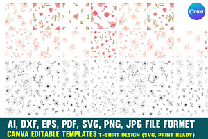 Floral Patterns SVG Design – Flower