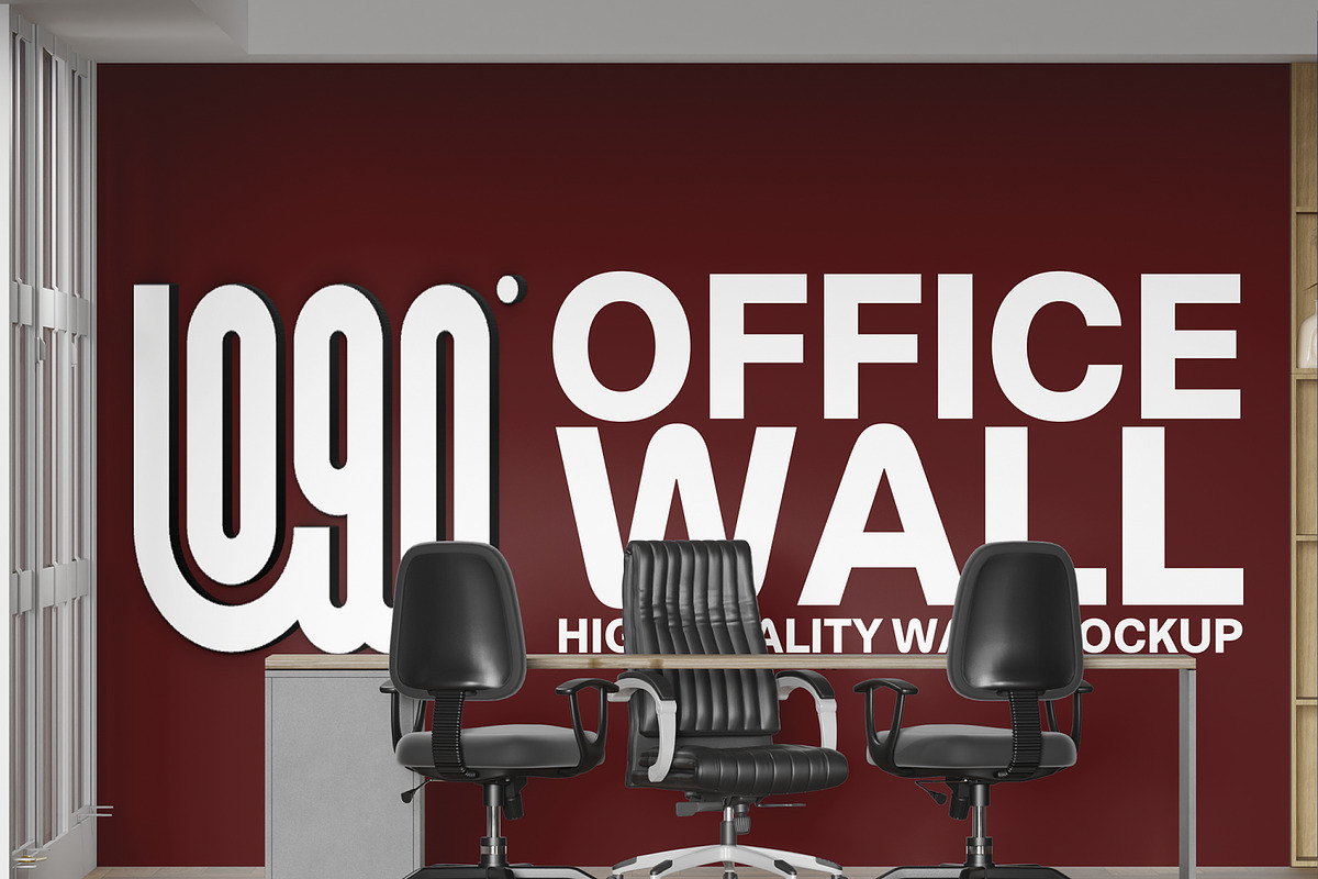 Office Wall Mockup, an Advertising Mockup by Unerispace (Photo 3 of 5)